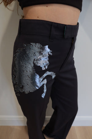 Chloé SS2001 Sequin Horse Trousers