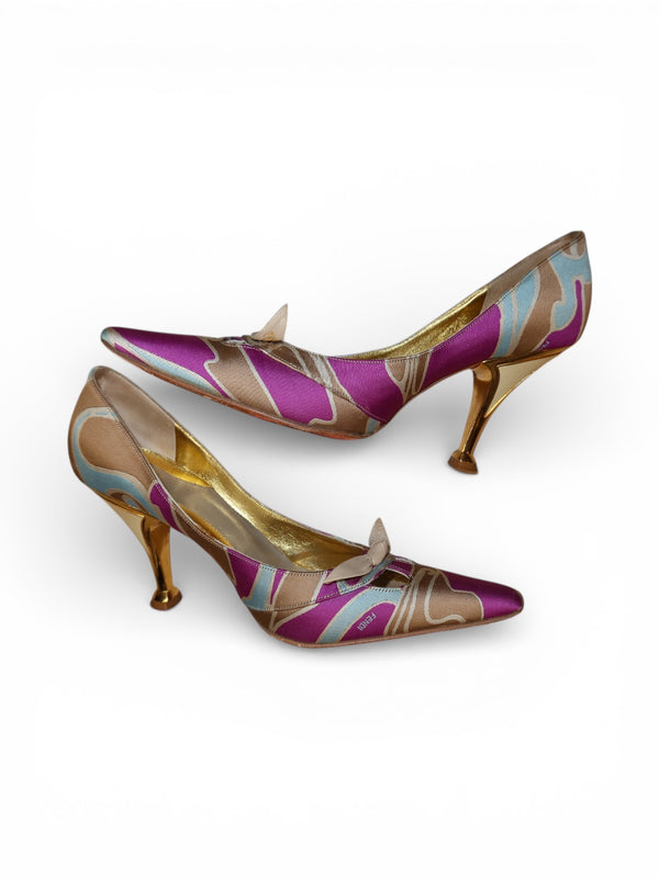Fendi Psychedelic Print Heels