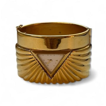 Franklin Mint 1988 Pyramid Gold Tone Watch Cuff