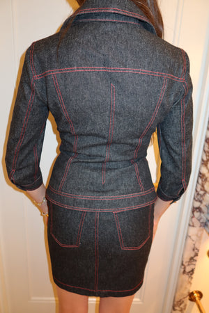 Dolce & Gabbana Leopard & Denim Suit
