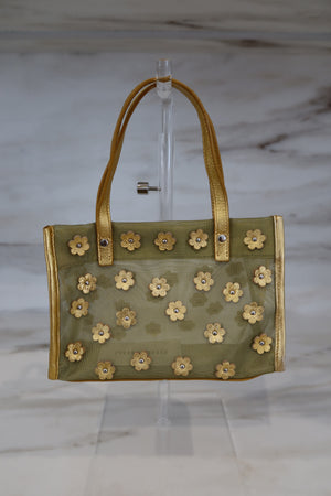 Miu Miu 1999 Gold Mesh Floral Mini Bag