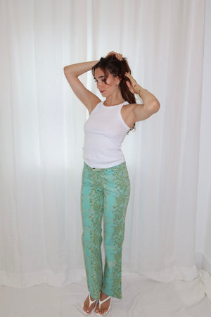 Just Cavalli 2000s Aqua Nenuphare Pants
