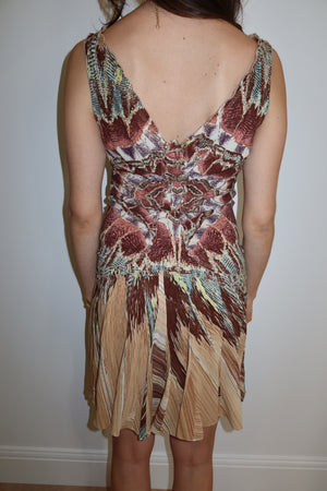 Roberto Cavalli SS2004 Feather Pattern Dress