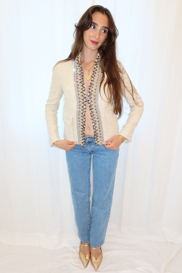 Dolce & Gabbana SS2000 Boucle & Rhinestone Jacket