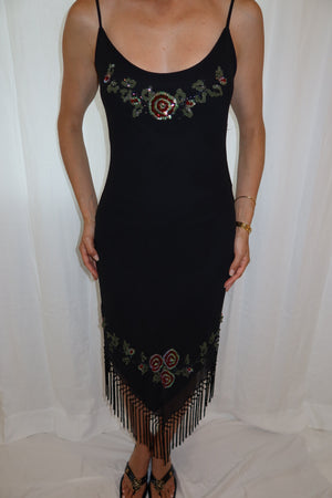 Betsey Johnson Vintage Sequin Rose Dress NWT