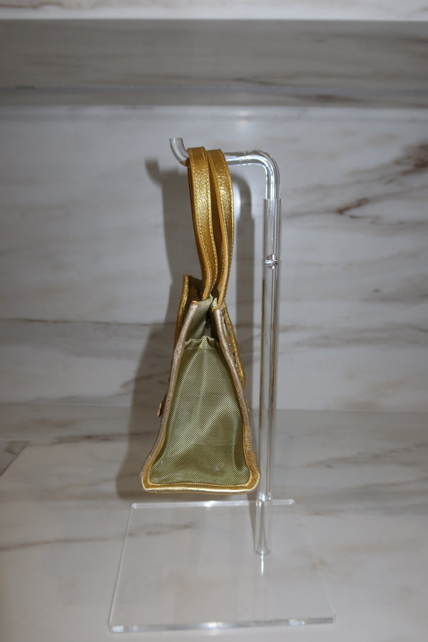 Miu Miu 1999 Gold Mesh Floral Mini Bag