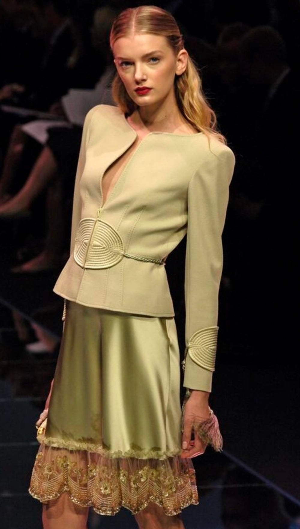 Valentino SS2006 Runway Green Skirt Set