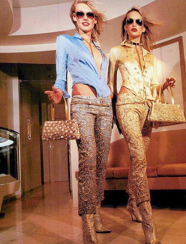 Roberto Cavalli SS2000 Campaign Beaded Baroque Pants
