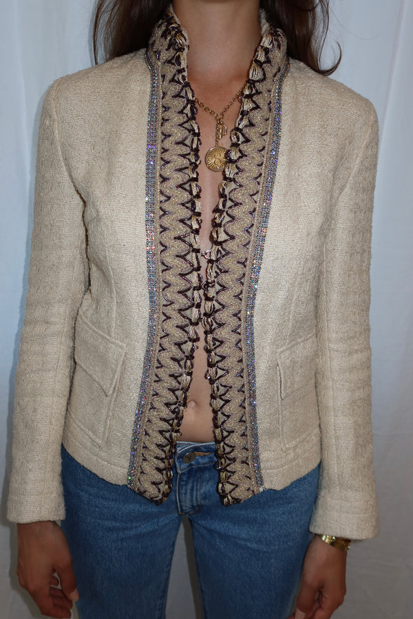 Dolce & Gabbana SS2000 Boucle & Rhinestone Jacket