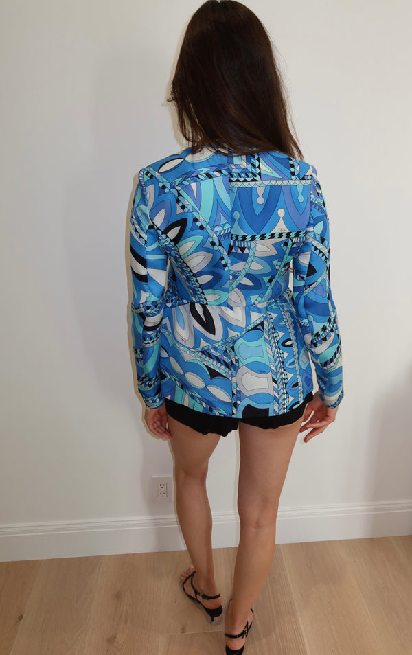 Emilio Pucci Printed Peplum Jacket
