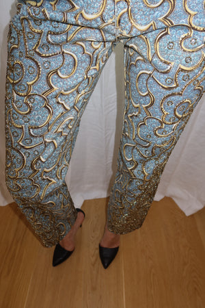 Roberto Cavalli SS2000 Campaign Beaded Baroque Pants
