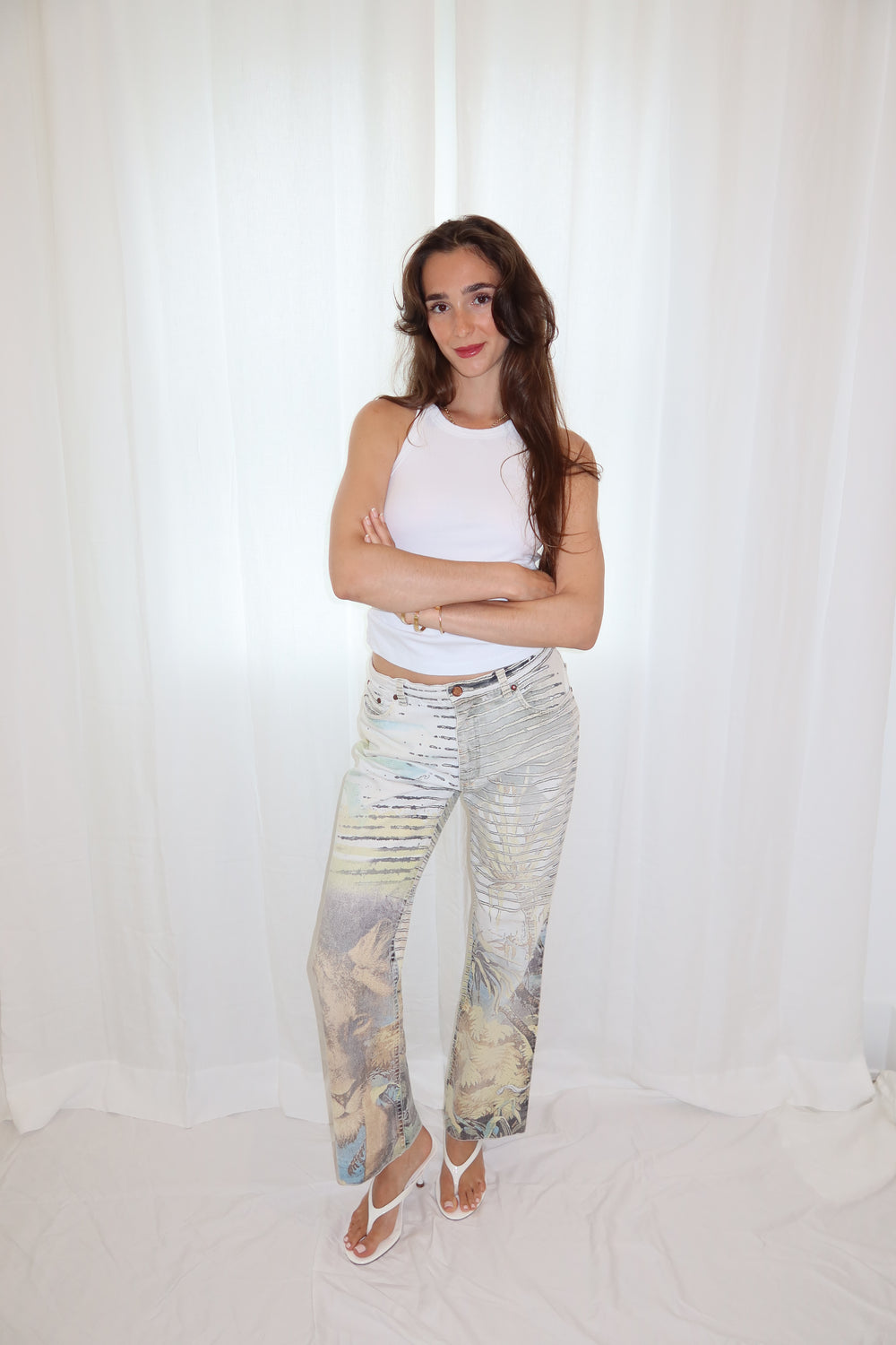 Roberto Cavalli SS2002 Lion Print Pants