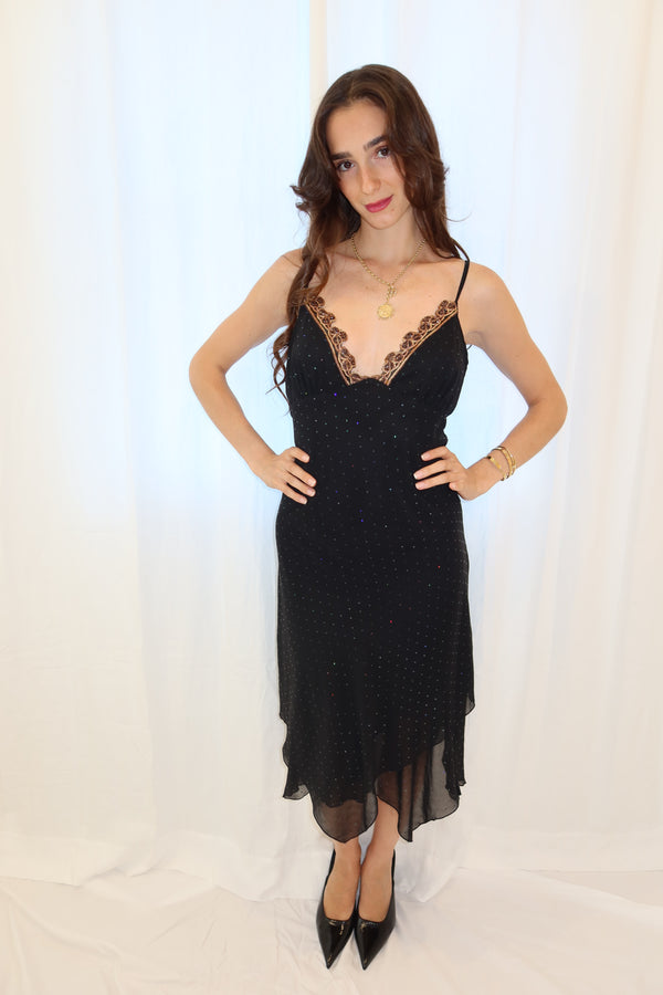 Versace 1990s Iridescent & Embellished Dress