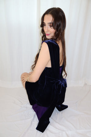 Jean Paul Gaultier 1990s Purple Velvet Dress