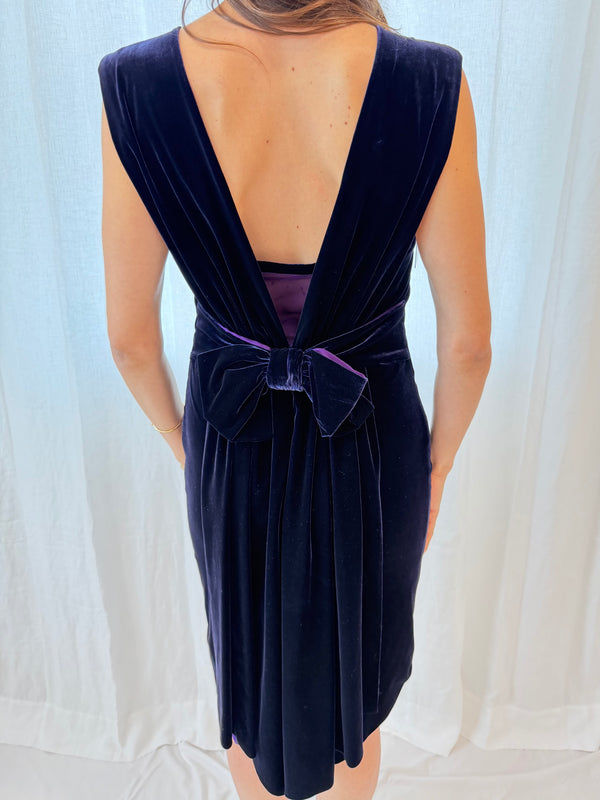 Jean Paul Gaultier 1990s Purple Velvet Dress