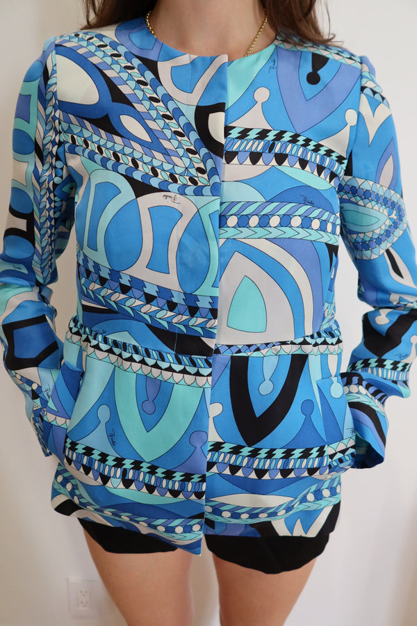 Emilio Pucci Printed Peplum Jacket