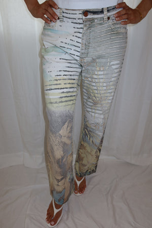 Roberto Cavalli SS2002 Lion Print Pants