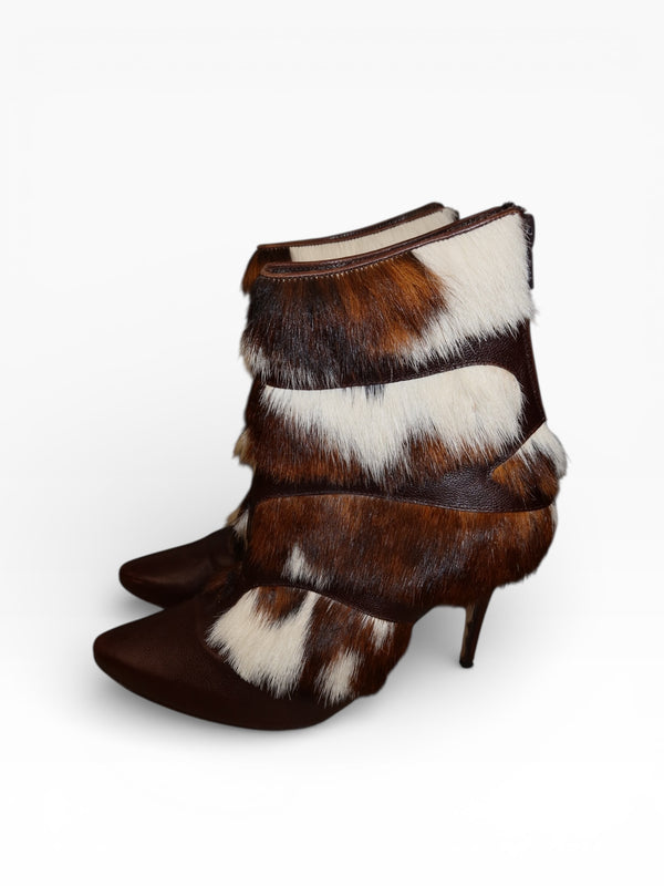 Manolo Blahnik Animal Print Pony Hair/Fur Boots