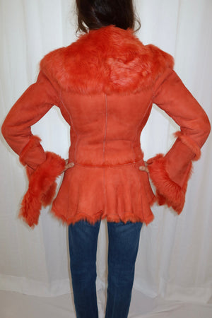 Roberto Cavalli Vintage Orange Fur Jacket