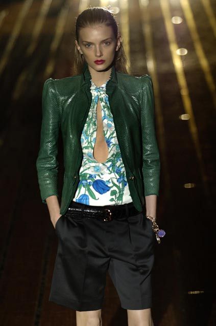Gucci SS2006 Runway Green Python Leather Jacket