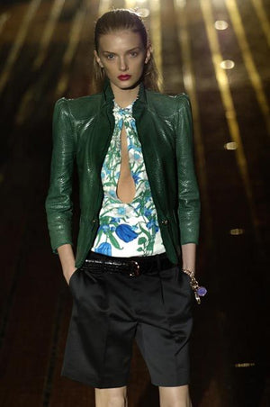 Gucci SS2006 Runway Green Python Leather Jacket