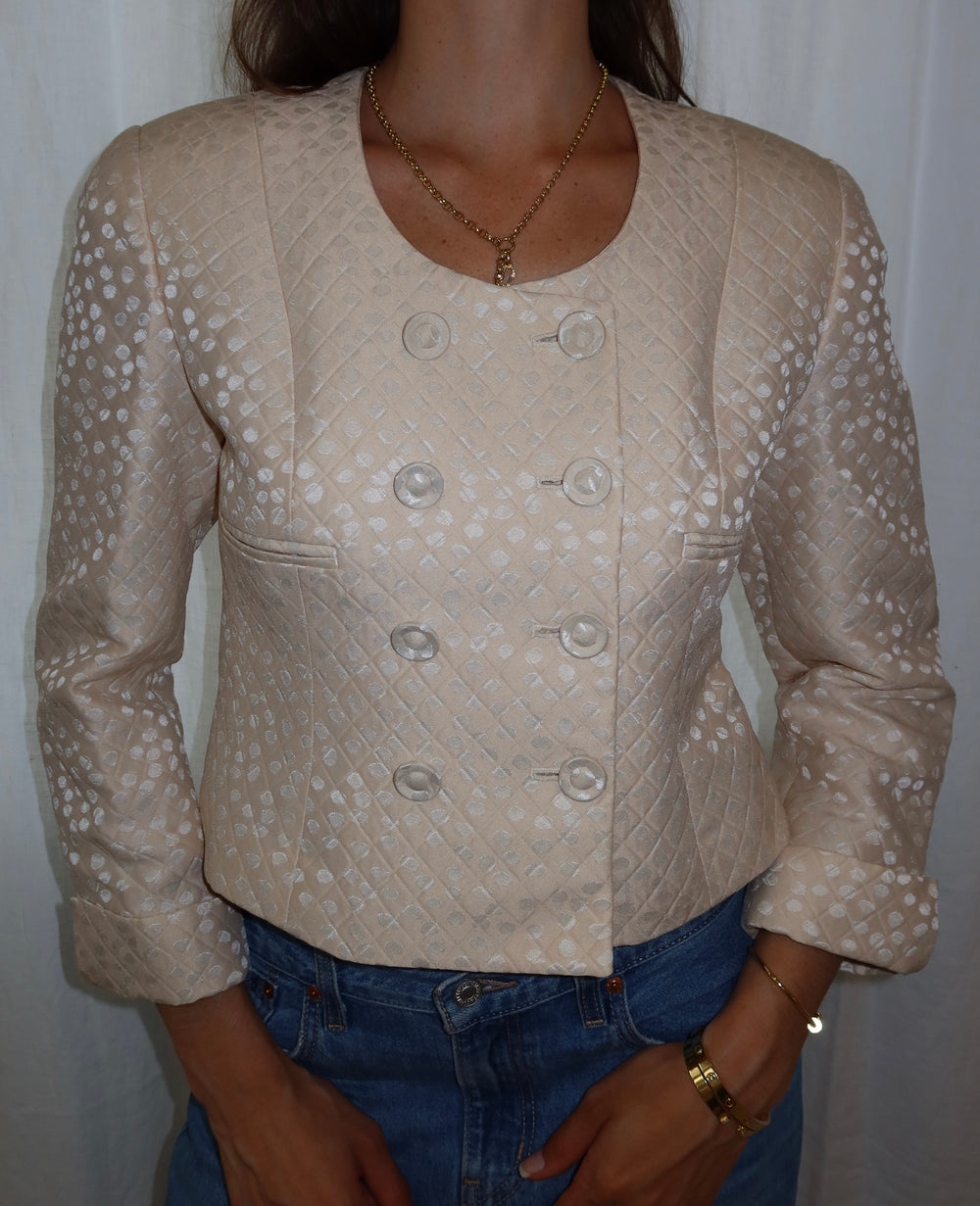 Christian Dior 1990s Polka Dot Blazer