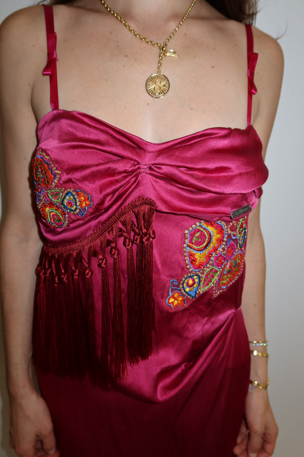 John Galliano Vintage Silk Fringe Dress