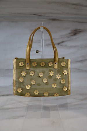 Miu Miu 1999 Gold Mesh Floral Mini Bag