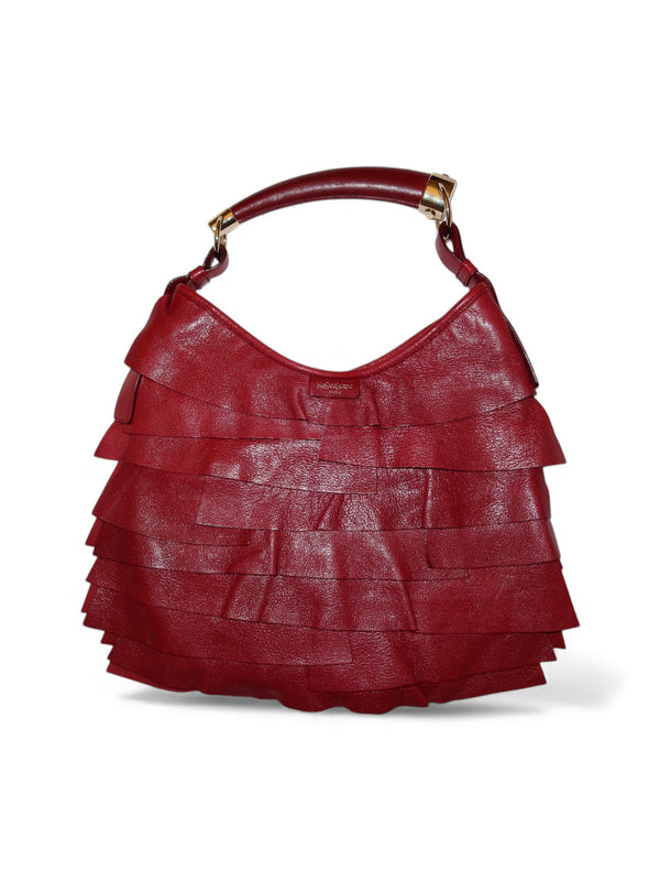 Yves Saint Laurent Red Leather St. Tropez Mombasa Bag