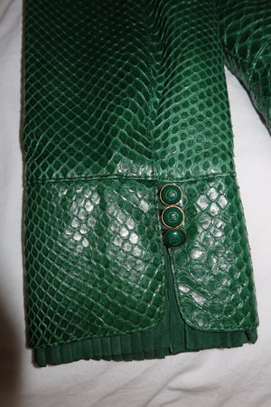 Gucci SS2006 Runway Green Python Leather Jacket