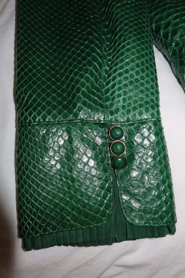 Gucci SS2006 Runway Green Python Leather Jacket