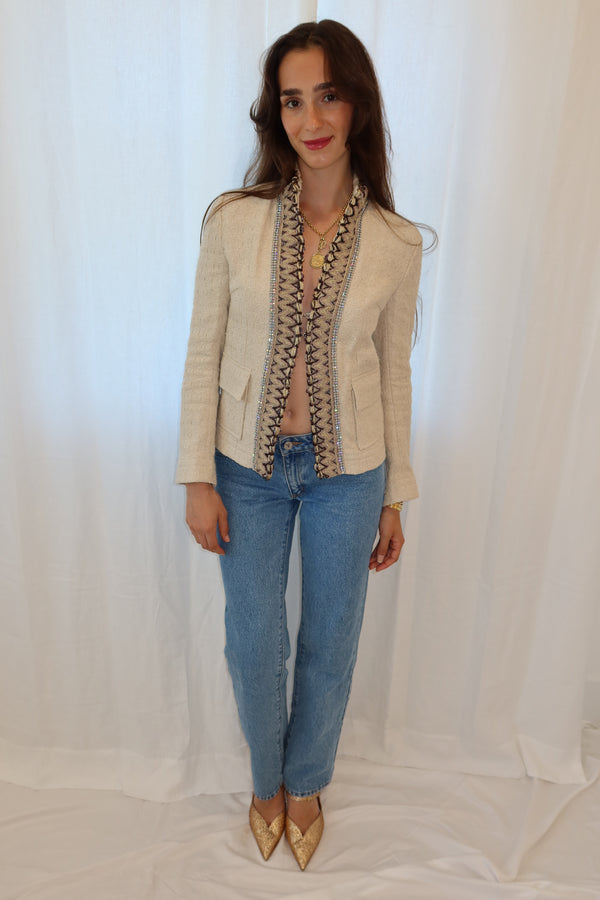 Dolce & Gabbana SS2000 Boucle & Rhinestone Jacket