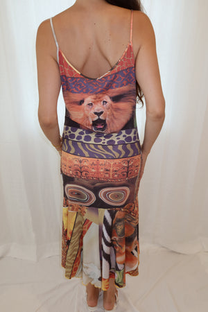 Class by Roberto Cavalli 2000s Lion Print Dress