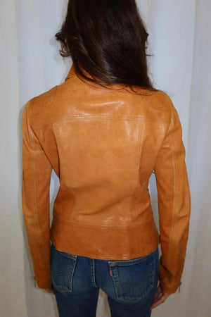 Dolce & Gabbana Caramel Leather Jacket