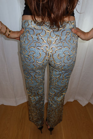 Roberto Cavalli SS2000 Campaign Beaded Baroque Pants