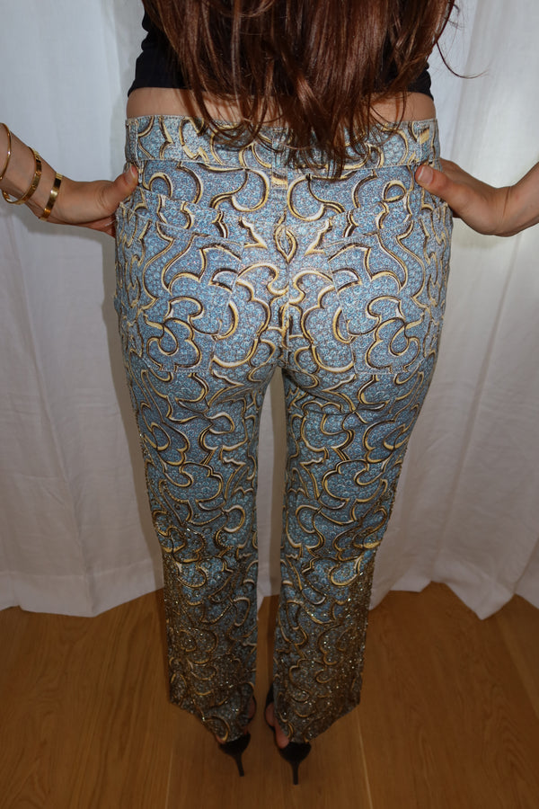 Roberto Cavalli SS2000 Campaign Beaded Baroque Pants