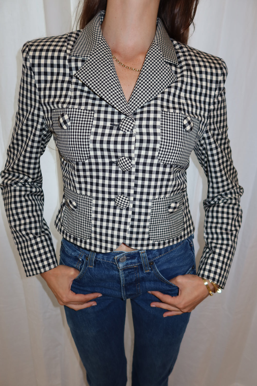 Moschino Cheap & Chic Checkered Blazer