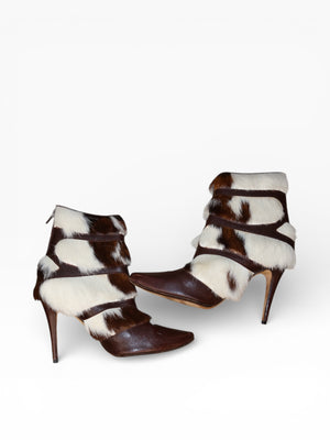 Manolo Blahnik Animal Print Pony Hair/Fur Boots