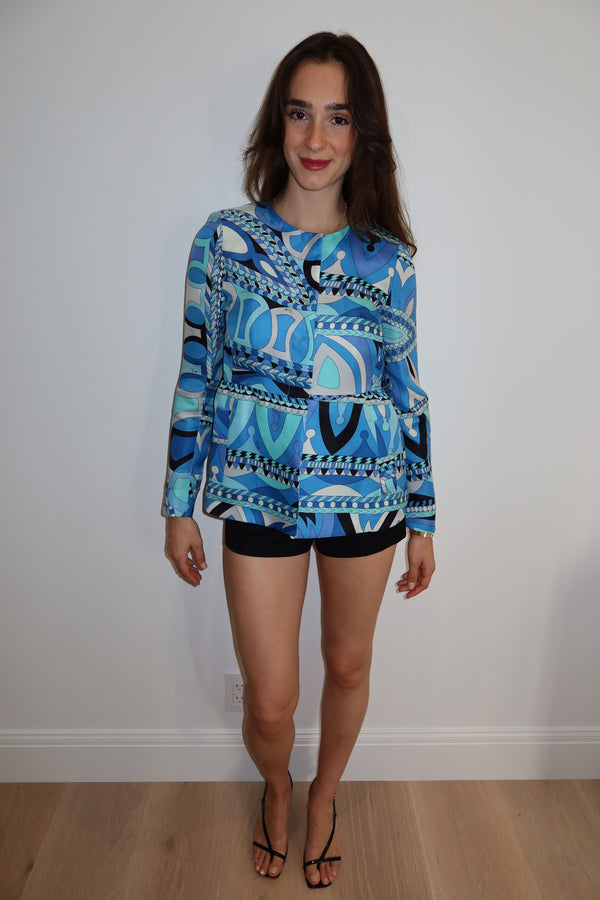 Emilio Pucci Printed Peplum Jacket
