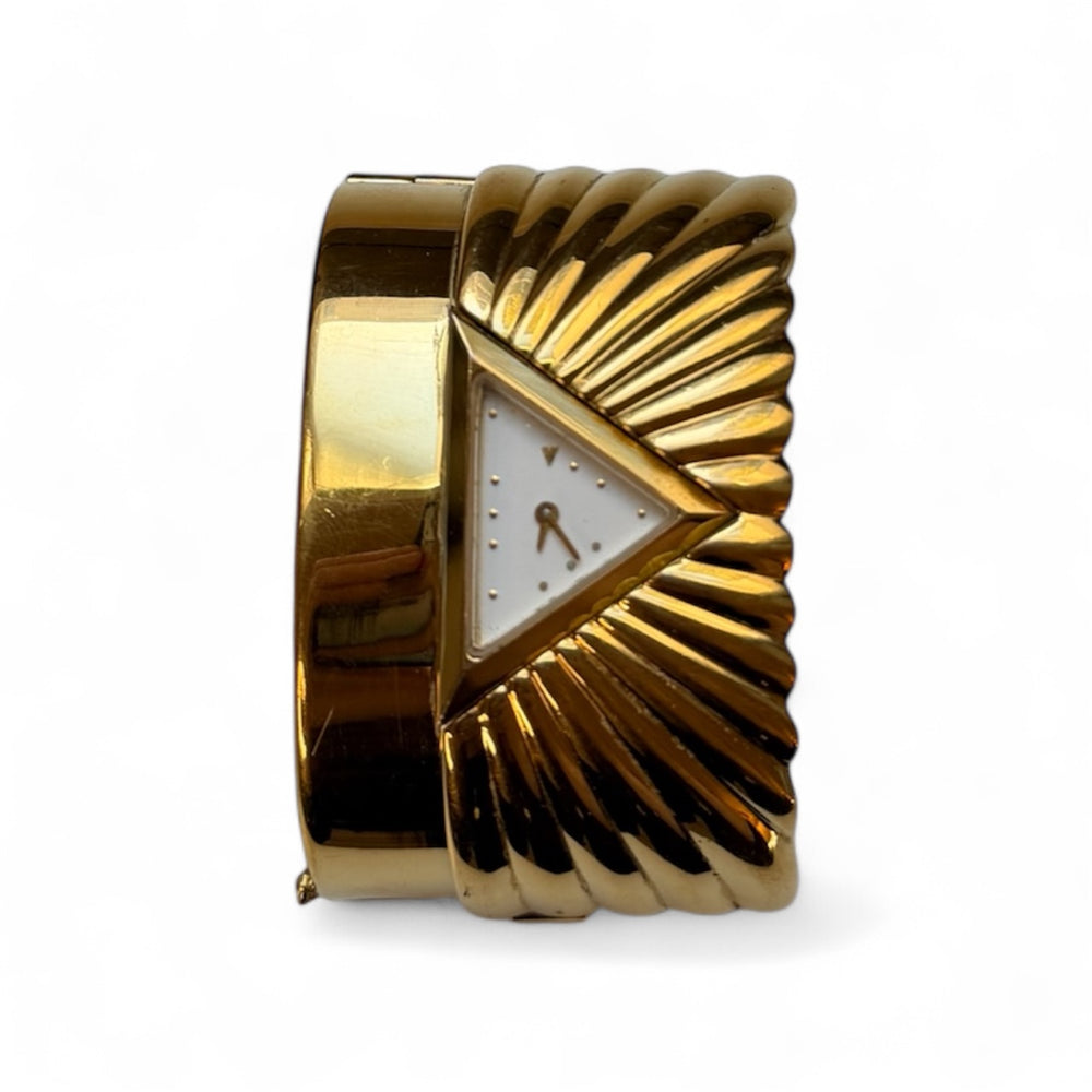 Franklin Mint 1988 Pyramid Gold Tone Watch Cuff