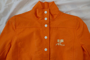 Courrèges 1960s Neon Orange Vinyl Jacket