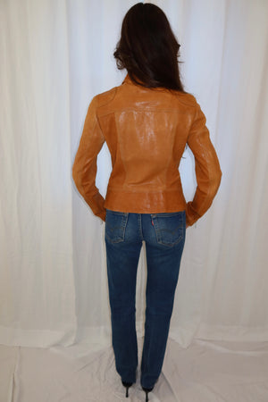 Dolce & Gabbana Caramel Leather Jacket