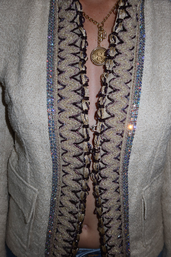 Dolce & Gabbana SS2000 Boucle & Rhinestone Jacket