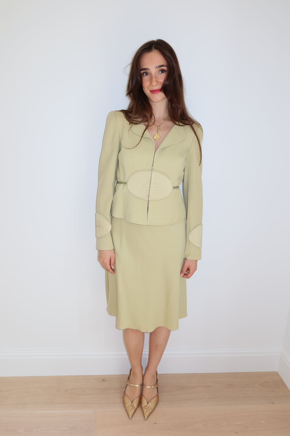 Valentino SS2006 Runway Green Skirt Set