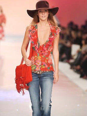 Blumarine SS2002 Silk Floral Ensemble