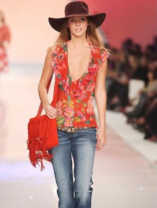 Blumarine SS2002 Silk Floral Ensemble