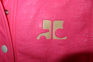 Courrèges 1960s Hot Pink Vinyl Cropped Jacket