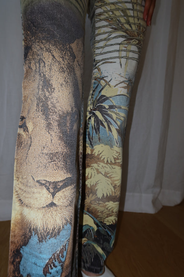 Roberto Cavalli SS2002 Lion Print Pants