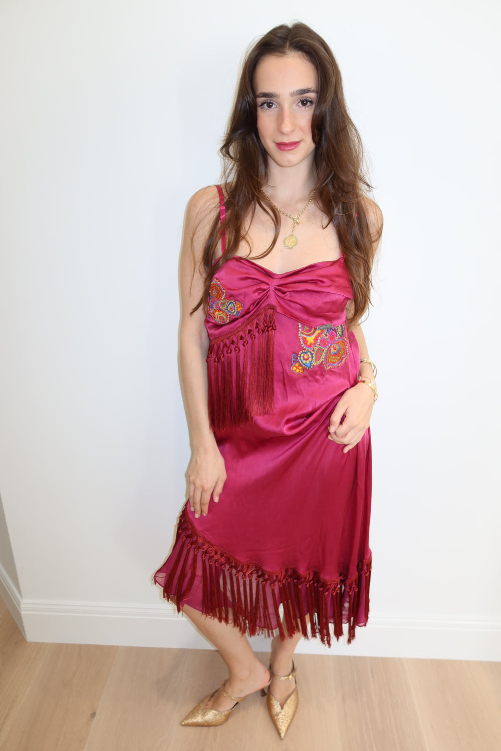 John Galliano Vintage Silk Fringe Dress
