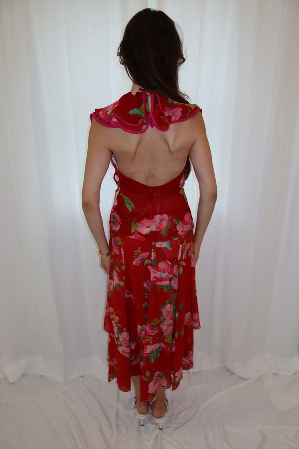 Blumarine SS2002 Silk Floral Ensemble